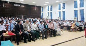 The seminar on pre-engineered steel buildings started with the participation of all ITC students.