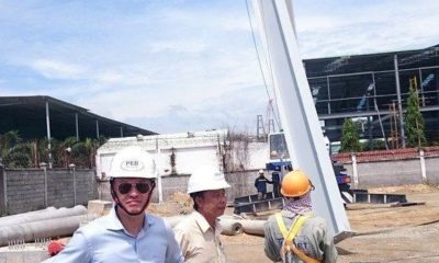 General Director of PEB Steel Hanoi office during the first column erection event of the 6th steel factory