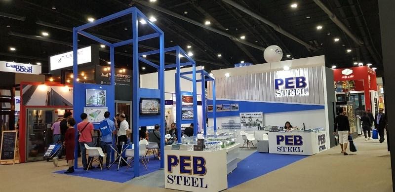 PEB Steel Buildings' booth at the exhibition