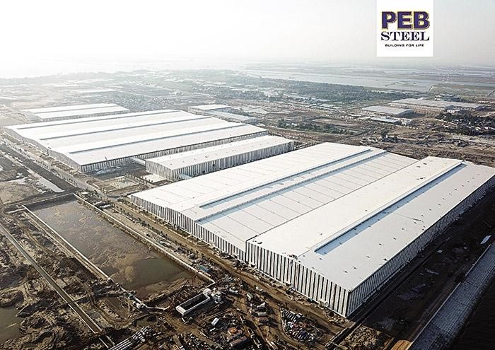 The steel structures of Vinfast complex built by PEB Steel