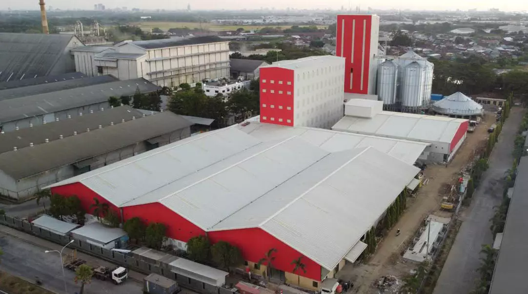 Prefab Indonesian Flour Steel Factory and Warehouse - bangunan struktur baja prefabrikasi