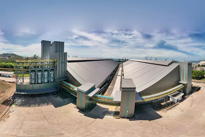 Efficient prefab steel building bulk storage construction - bangunan struktur baja prefabrikasi