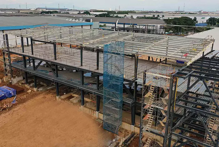 Indonesian Durable prefab steel building for cold storage option - bangunan struktur baja prefabrikasi